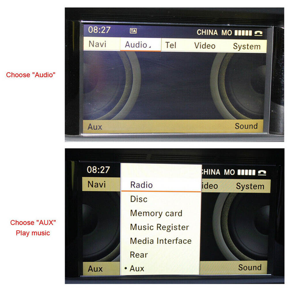 For Mercedes-Benz 2009 UP Model Car Wireless Bluetooth Module Aux Cable Adapter