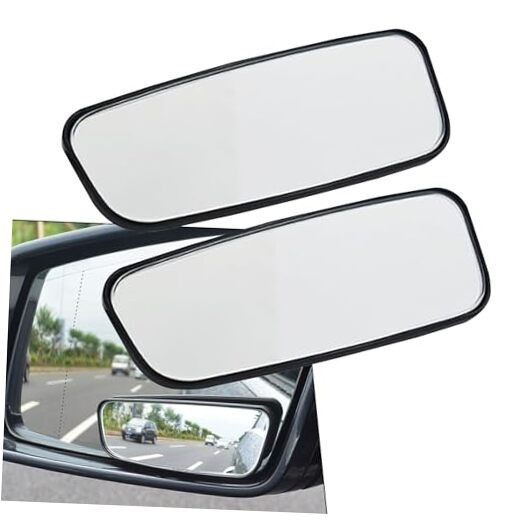 Icyfond 2PCS Blind Spot Mirrors, Rectangular Shaped HD Glass Convex Rear Square