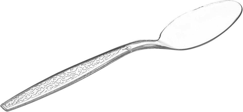 Comfy Package [300 Pack] Heavyweight Clear Plastic Tea Spoons with