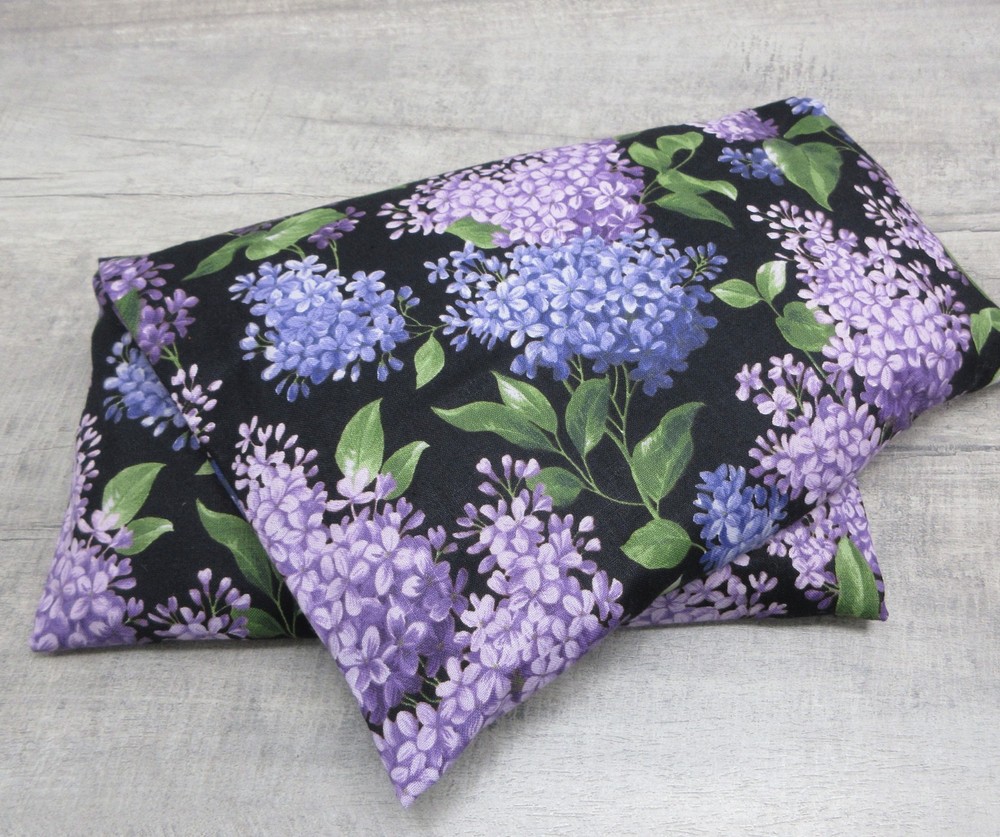 Corn Pillow Heating Pack Microwave Freezer Washable Cover Lilac Flowers 898