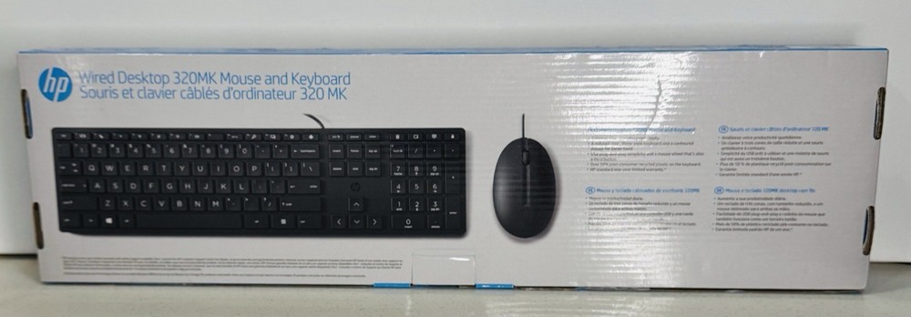 HP Wired Desktop 320MK Mouse and Keyboard