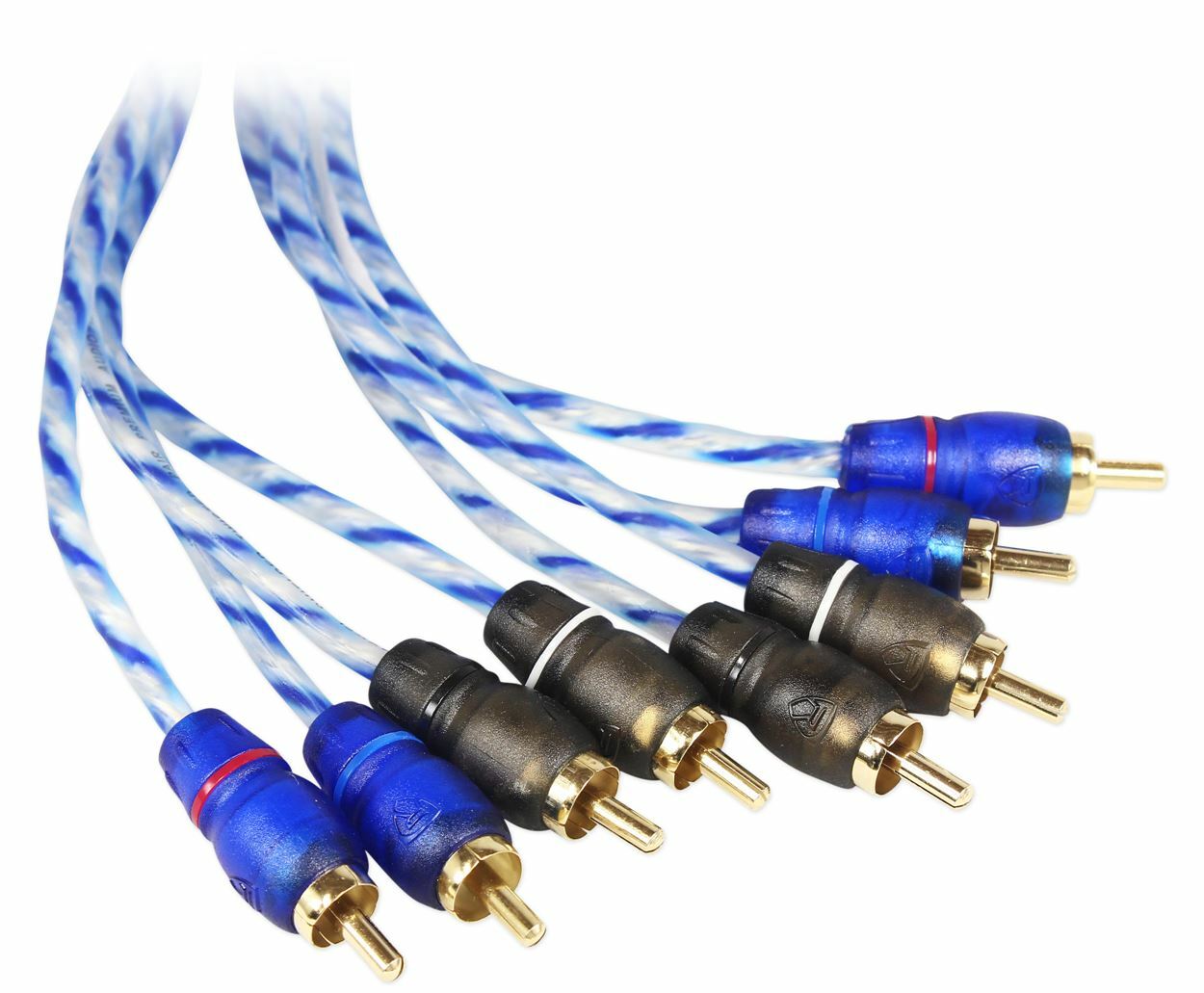 Rockville RTR254 25 Foot 4 Channel Twisted Pair RCA Cable Split Pin, 100% Copper