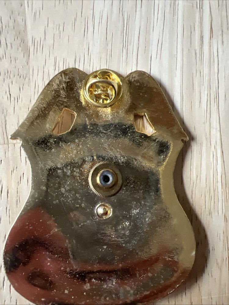 VTG Security Shield Shape Lion Over Justice Scales Pin