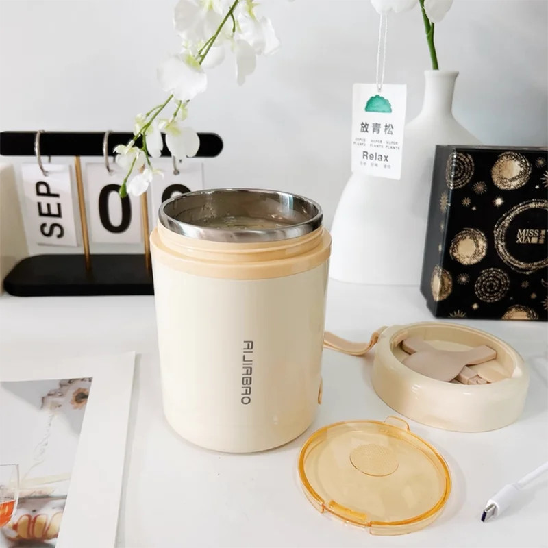 USB 304 Stainless Steel Heated Breakfast Cup for Students