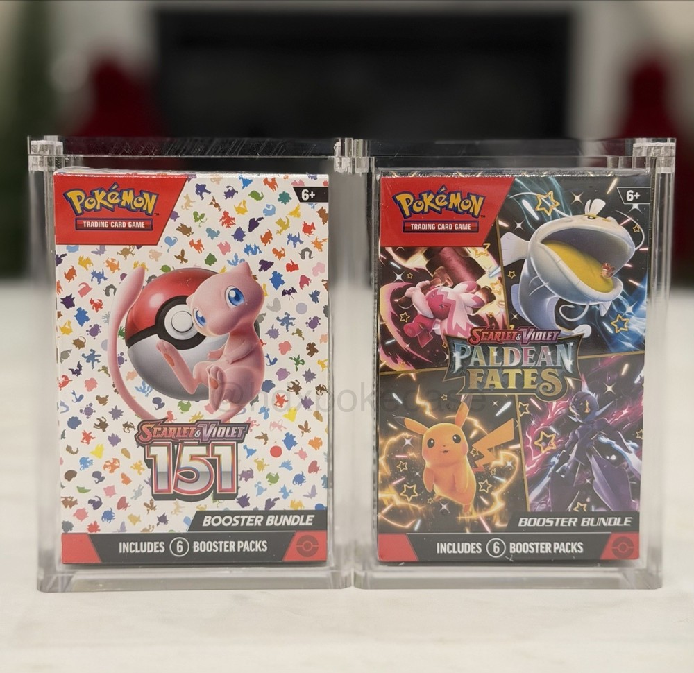 Pokemon Booster Bundle Acrylic Case Magnetic Lid Protective Display