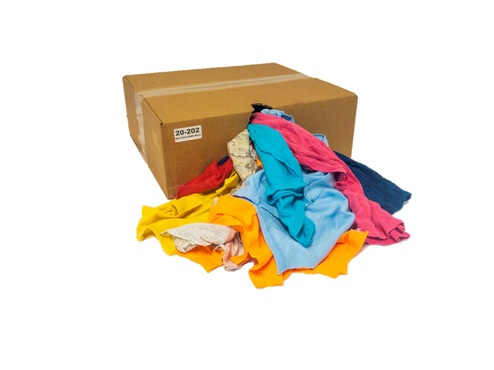 Color Knit Rags - Wiping Cleaning Cloth - 25 LB Box