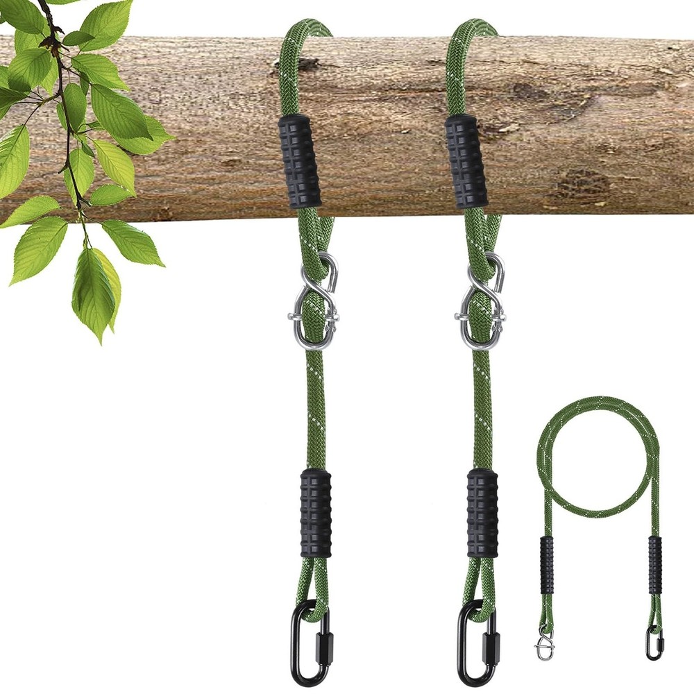 Heavy Duty Tree Swing Ropes Hammock, Hanging Straps, Adjustable Extendable fo...