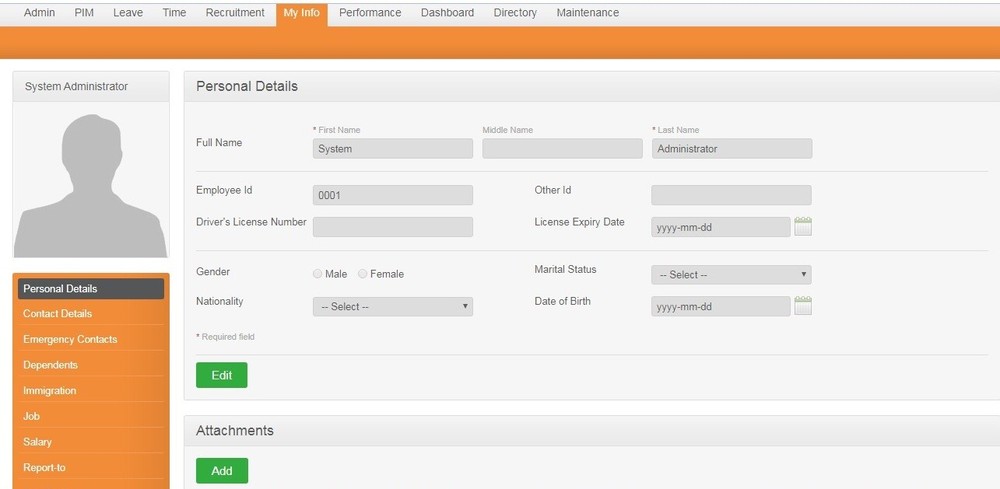 Human Resource Management Software Installation