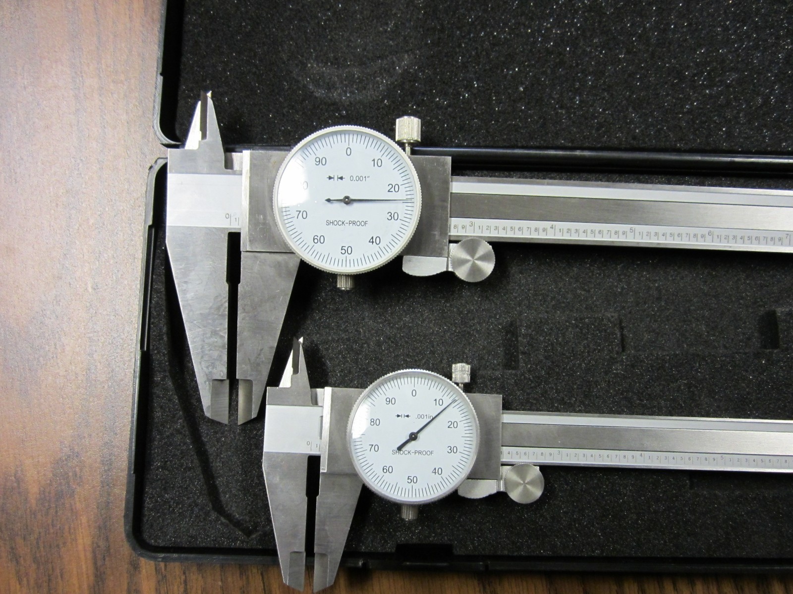 6"&12" PRECISION STAINLESS STEEL DIAL CALIPERS COMBO #104-612--new