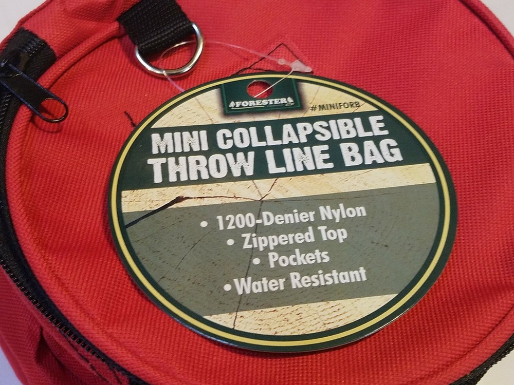 Nice New Forester Mini Collapsible Throw Line Bag. 2 pockets, D Ring, Zippers...