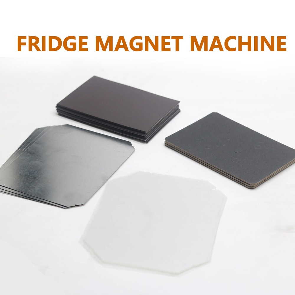 Fridge Magnet Badge Making Machine 80*53mm Rectangle Button Maker Kit W/Cutter
