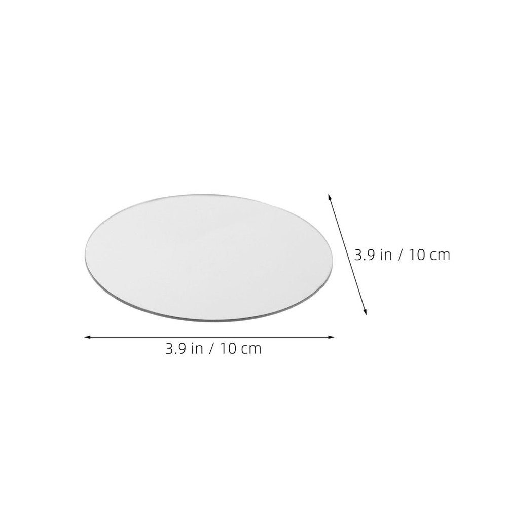 5 Pcs Shatterproof Mirror Tiles Small Round Mini Acrylic Mirrors