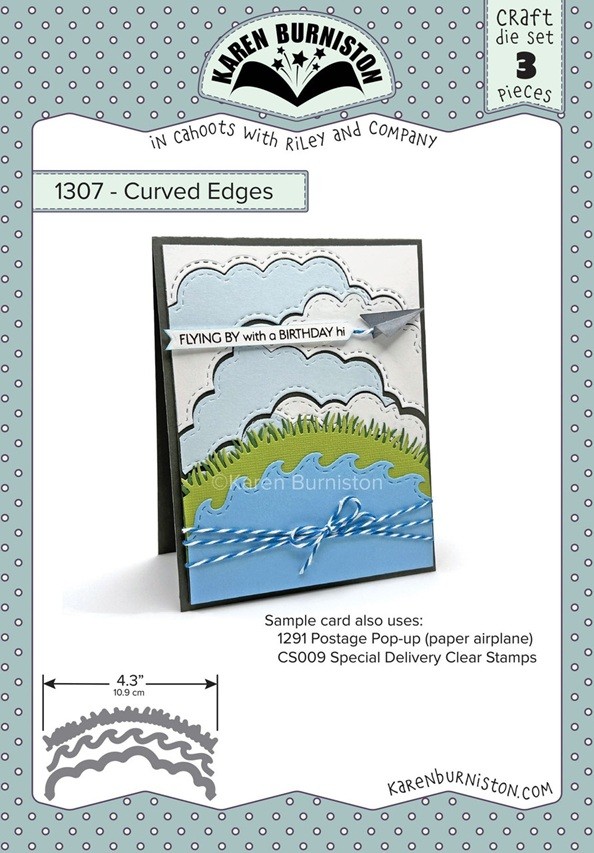 Karen Burniston Die - 1307 Curved Edges
