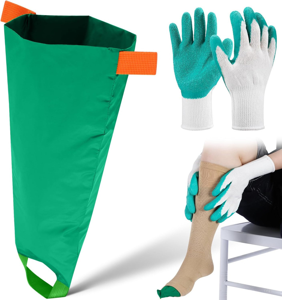 2 Pcs Easy Slide Compression Stocking Aid Device for Putting on Socks Helpers To