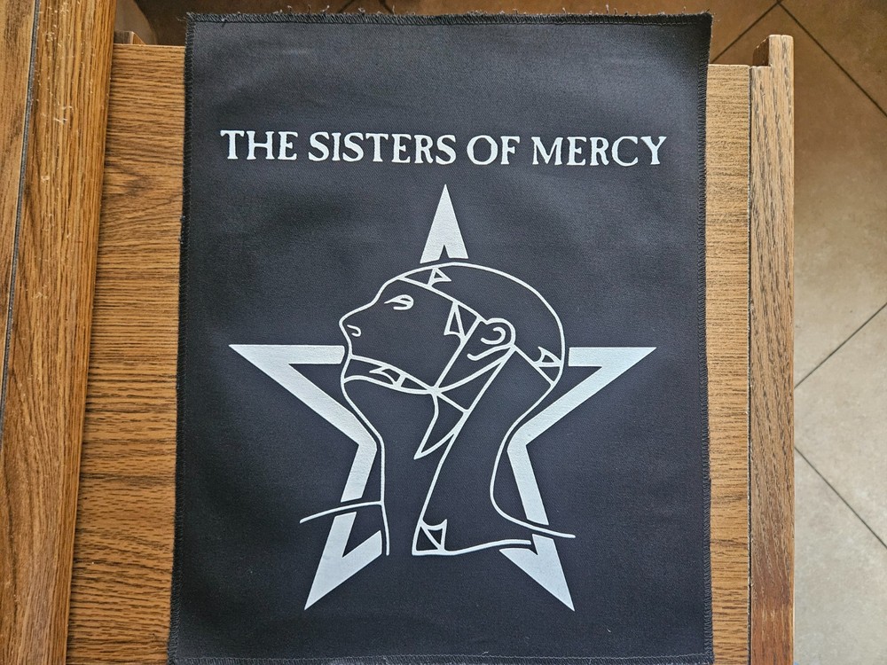 THE SISTERS OF MERCY, CANVAS SCREEN PRINTED LARGE BACK PATCH