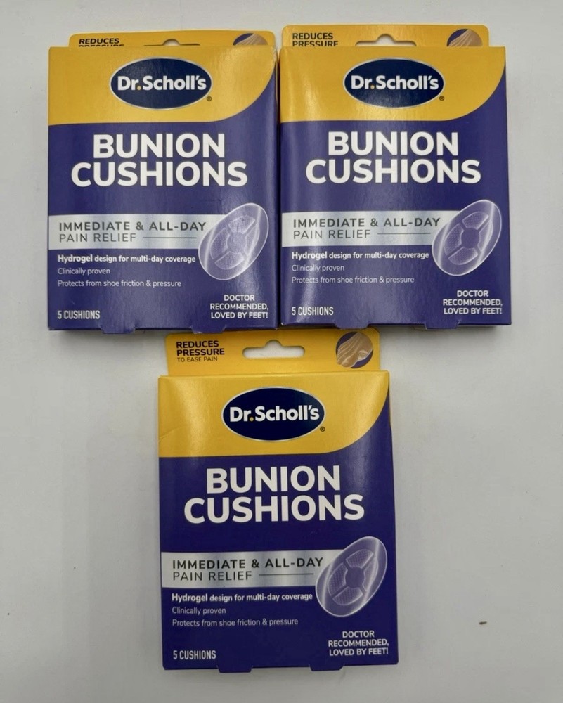 Dr. Scholl’s Bunion Cushions 5 Count 3 Pack New