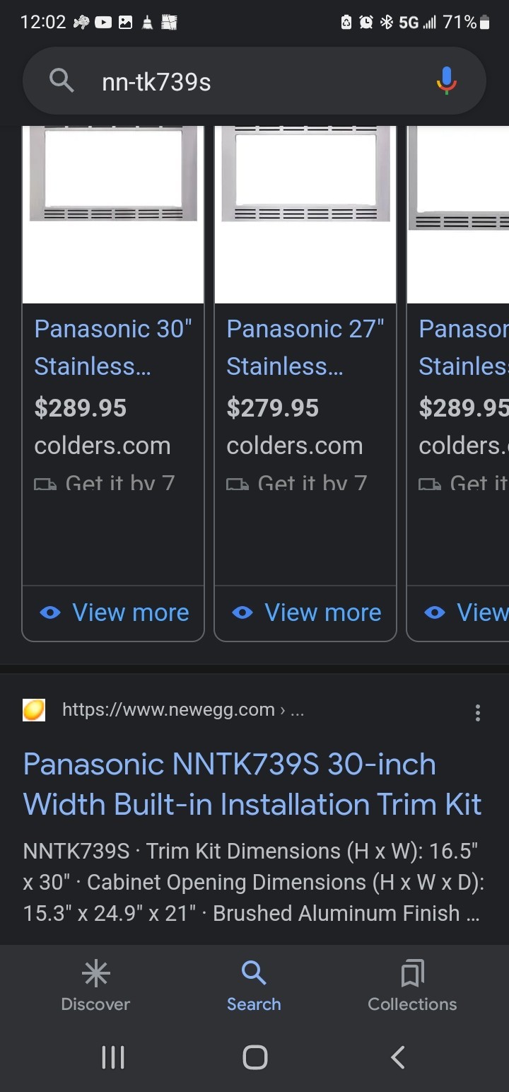 Panasonic NN-TK732SSAP Trim Kit For Microwave