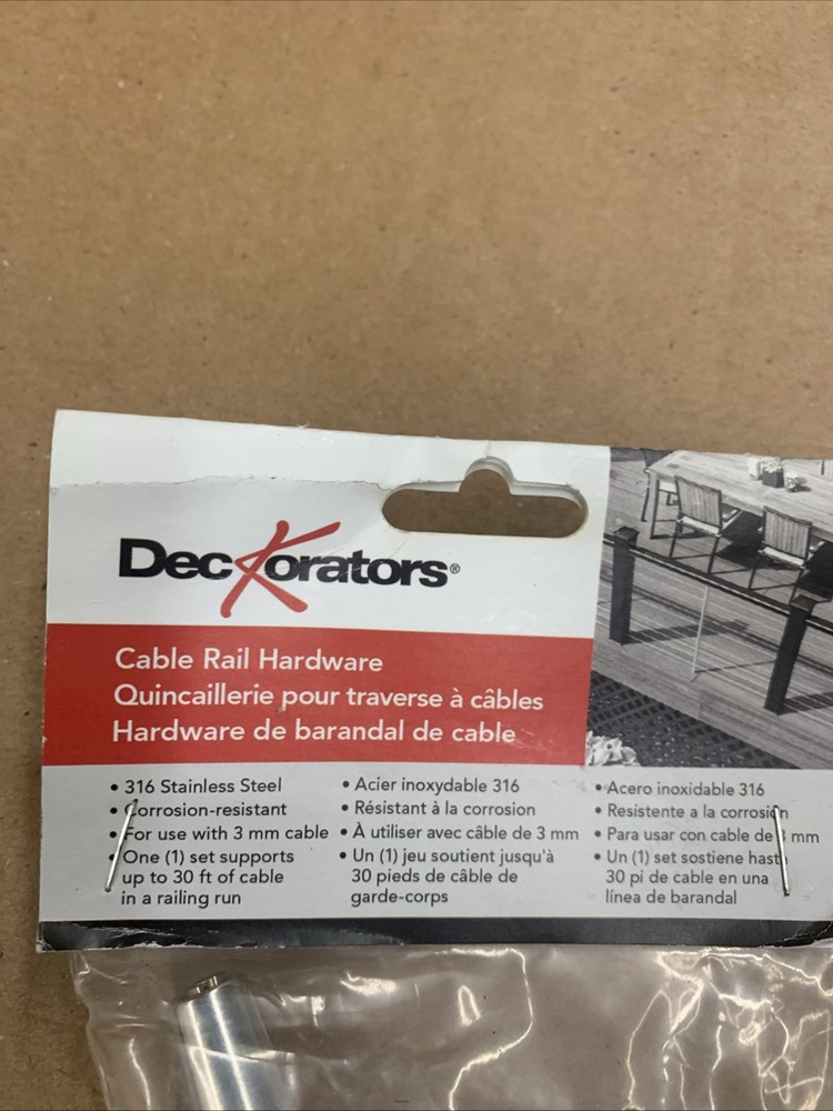 Deckorators 237908 Stainless Steel Cable Rail Hardware