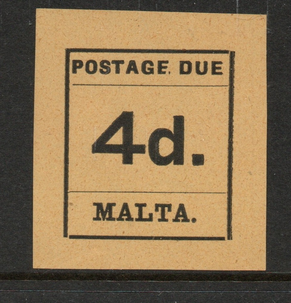 Malta 1925 4d Black/buff SG D7 Mnh. (R2004)