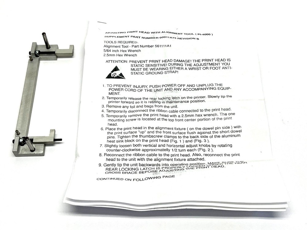 Automated Packaging Systems 561111A1 Alignment Tool for PI-4000