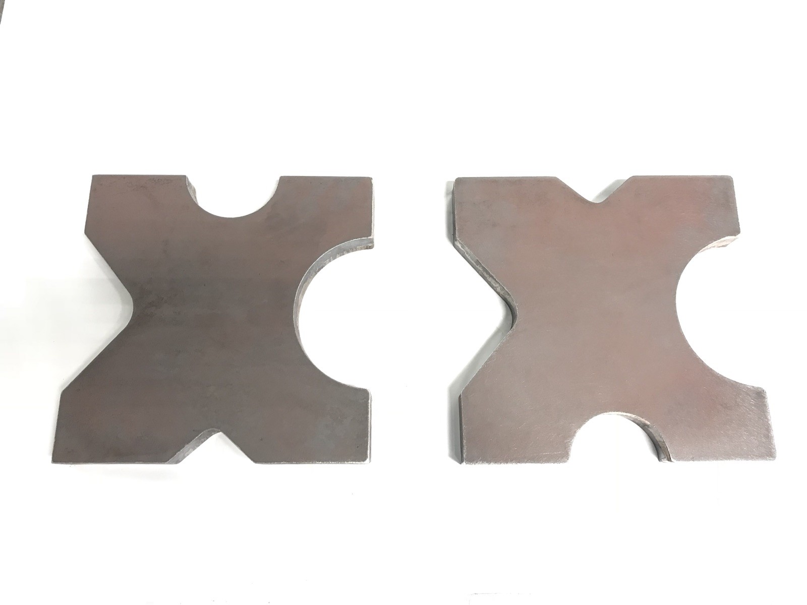 20 TON STEEL SHOP PRESS BED PLATES, H-Frame Arbor 4 notch 1"X 5"X 5" Set