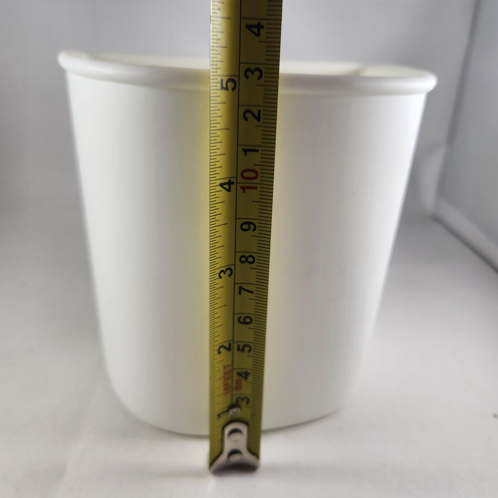 White Cup Attachment for Metal Rolling Cart