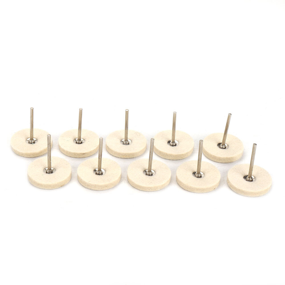 10pcs 38mm Felt Wool Polishing Buffing Wheel Buffer Pad Grinder for Rotary Tool