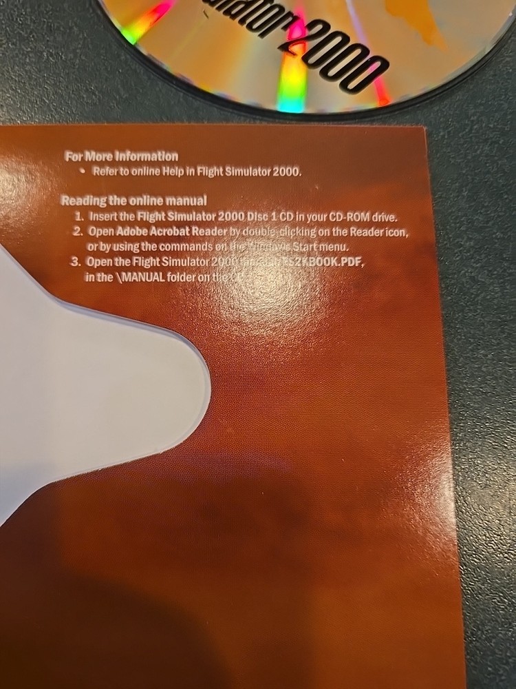 Microsoft Flight Simulator 2000 PC Computer Video Game 2 CD-ROM Disc ID#