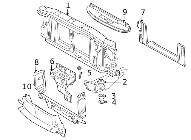 Genuine GM Radiator Support Upper Insulator 15697731