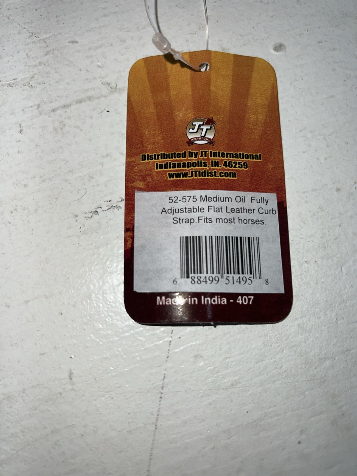 New Tough 1 Brown Leather Fully Adjustable Curb Strap #52-575 FF-25