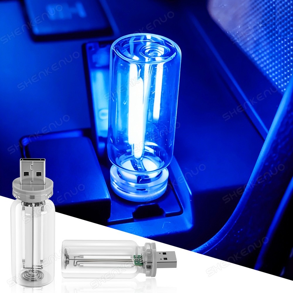 2X USB Glass Bottle Atmosphere Night Light Touch Switch Dimmable LED Bule Bulbs
