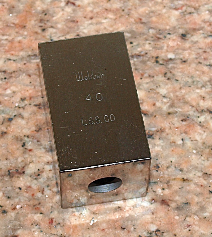 STARRETT WEBBER 40 mm SQUARE GAGE BLOCK METRIC