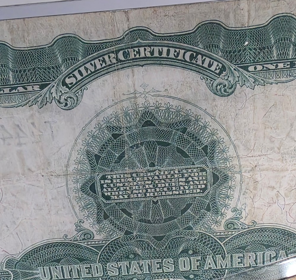 1899 Silver Certificate Black Eagle Large Note $1 Dollar SN T44495216A