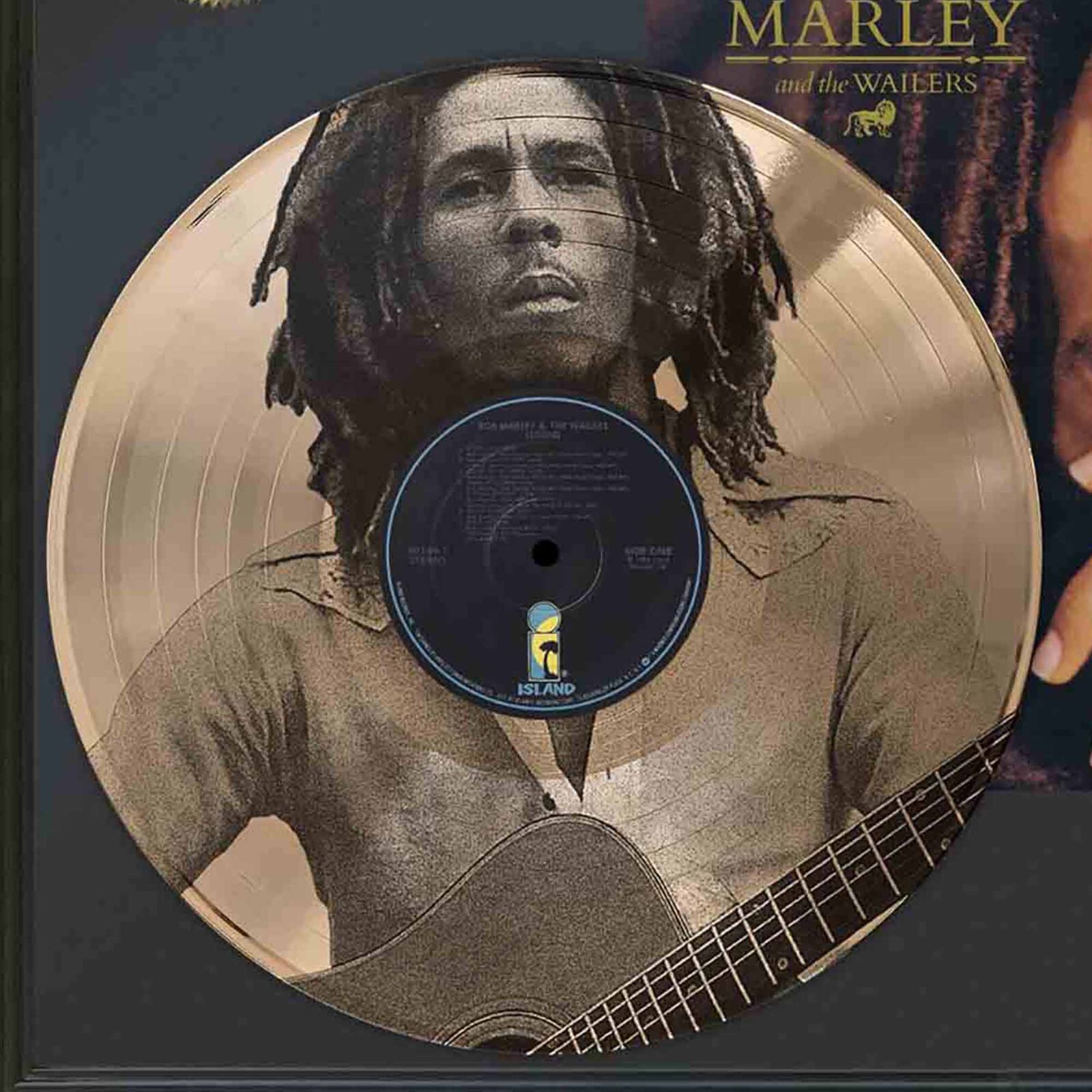 Bob Marley Legend Framed Laser Etched Picture LP Display