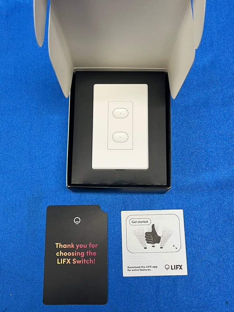 LIFX LFSPWHT1FUS 2-Button WiFi Smart Light Switch White Open Box
