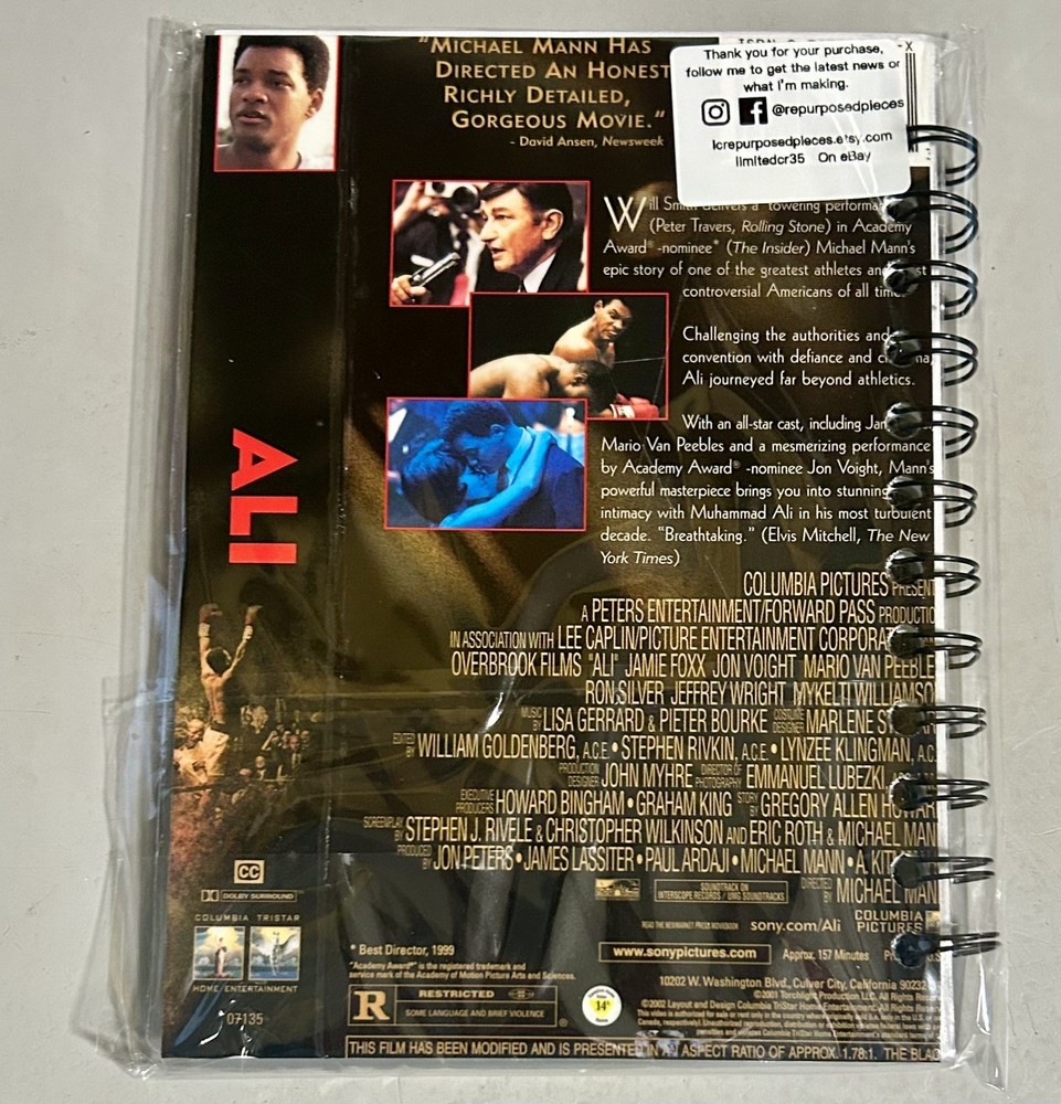 Handmade Repurposed Notebook Made From VHS Tape Cover Ali