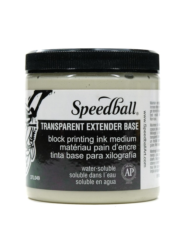 Speedball Transparent Extender Base Block Printing Medium - 8 oz.
