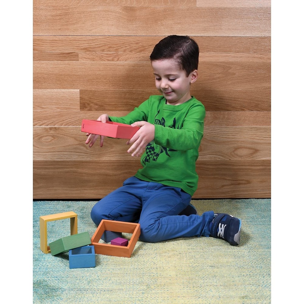 TickiT - 73416 Wooden Rainbow Architect Squares - Nesting Puzzle - Stacking B...