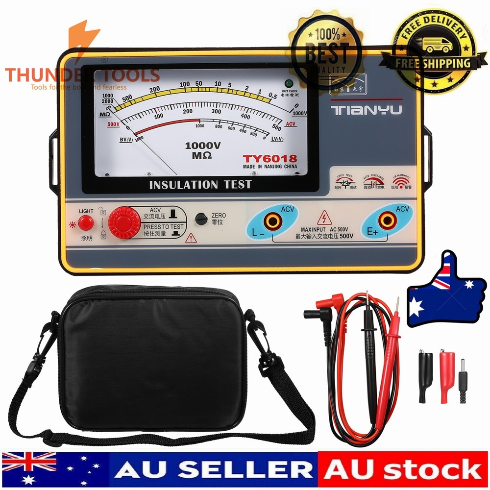 Thunder Tools Insulation Resistance Meter Digital Ohmmeter  Handheld