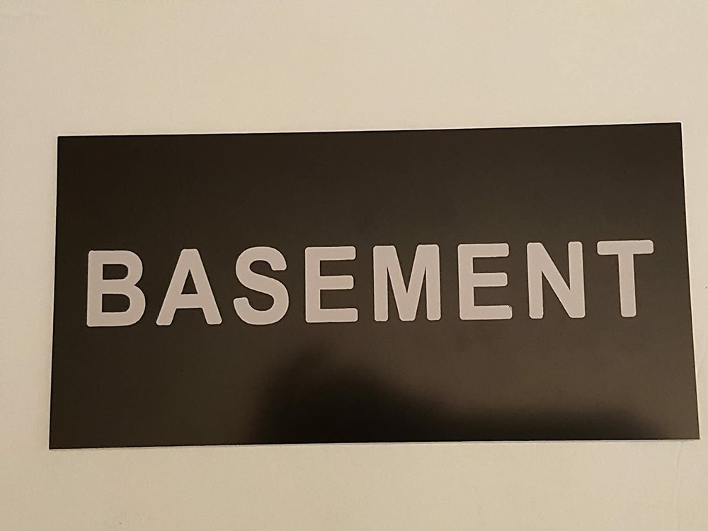 Floor number Sign -Basement sign Engraved Plastic ref1020-REF24-1027