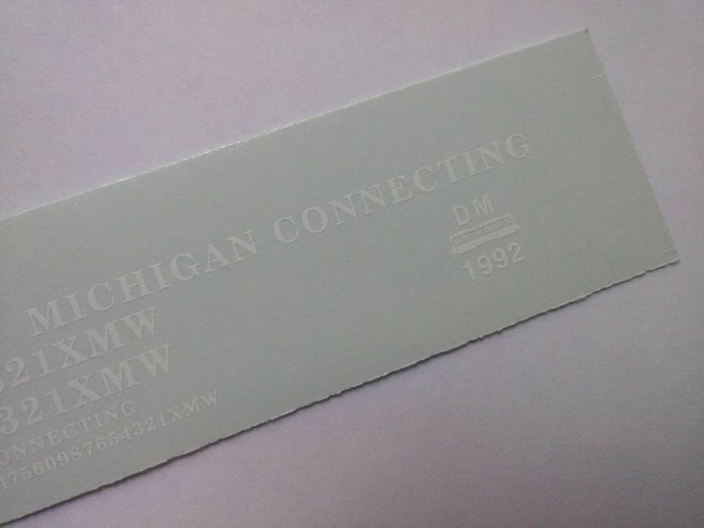 DM Custom Decals HO Michigan Connecting 1992 ~ TS