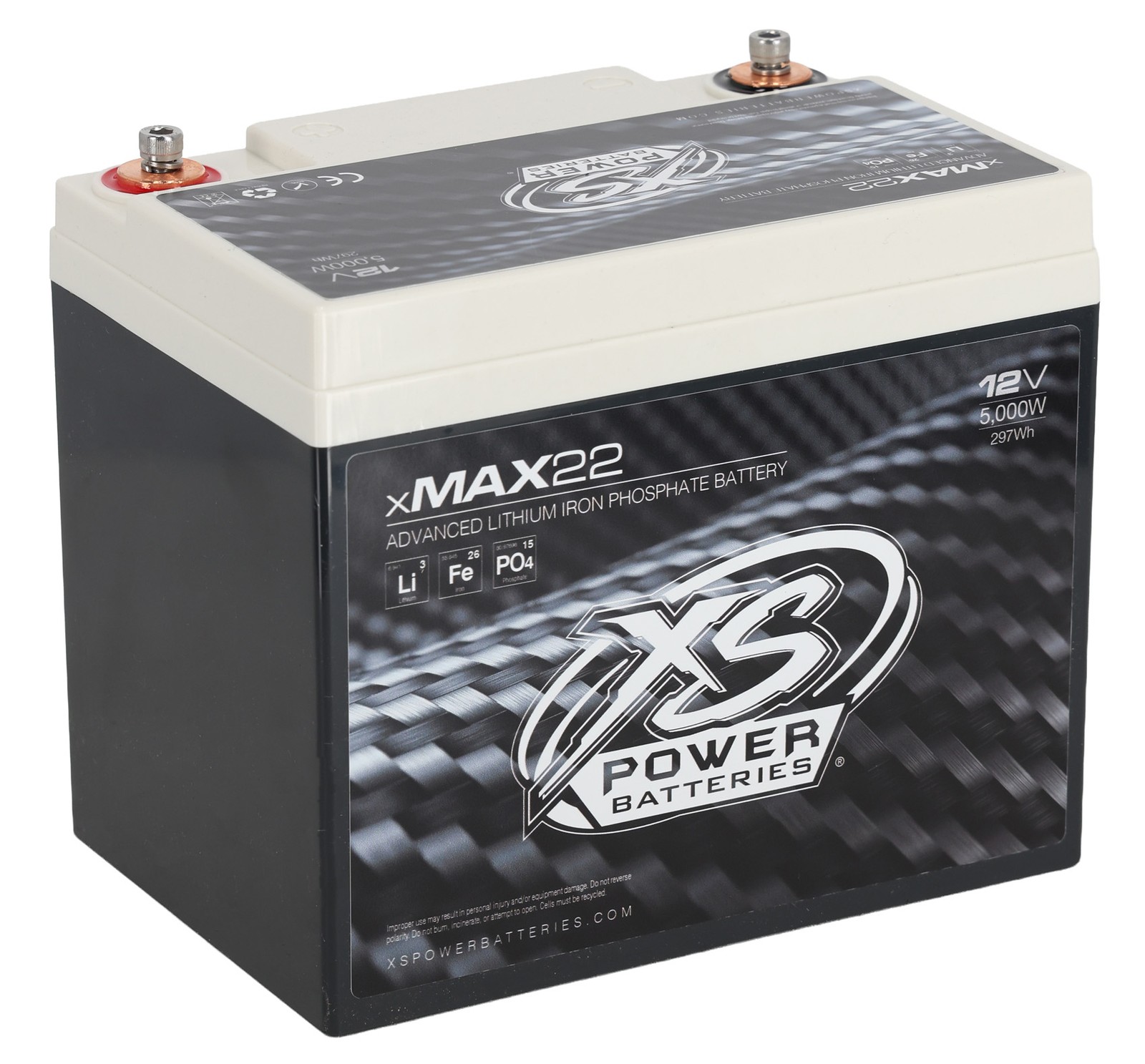 XS Power XMAX 22 5000w 12v Lithium Car Stereo Battery, 975R Housing. 66AH PB EQ