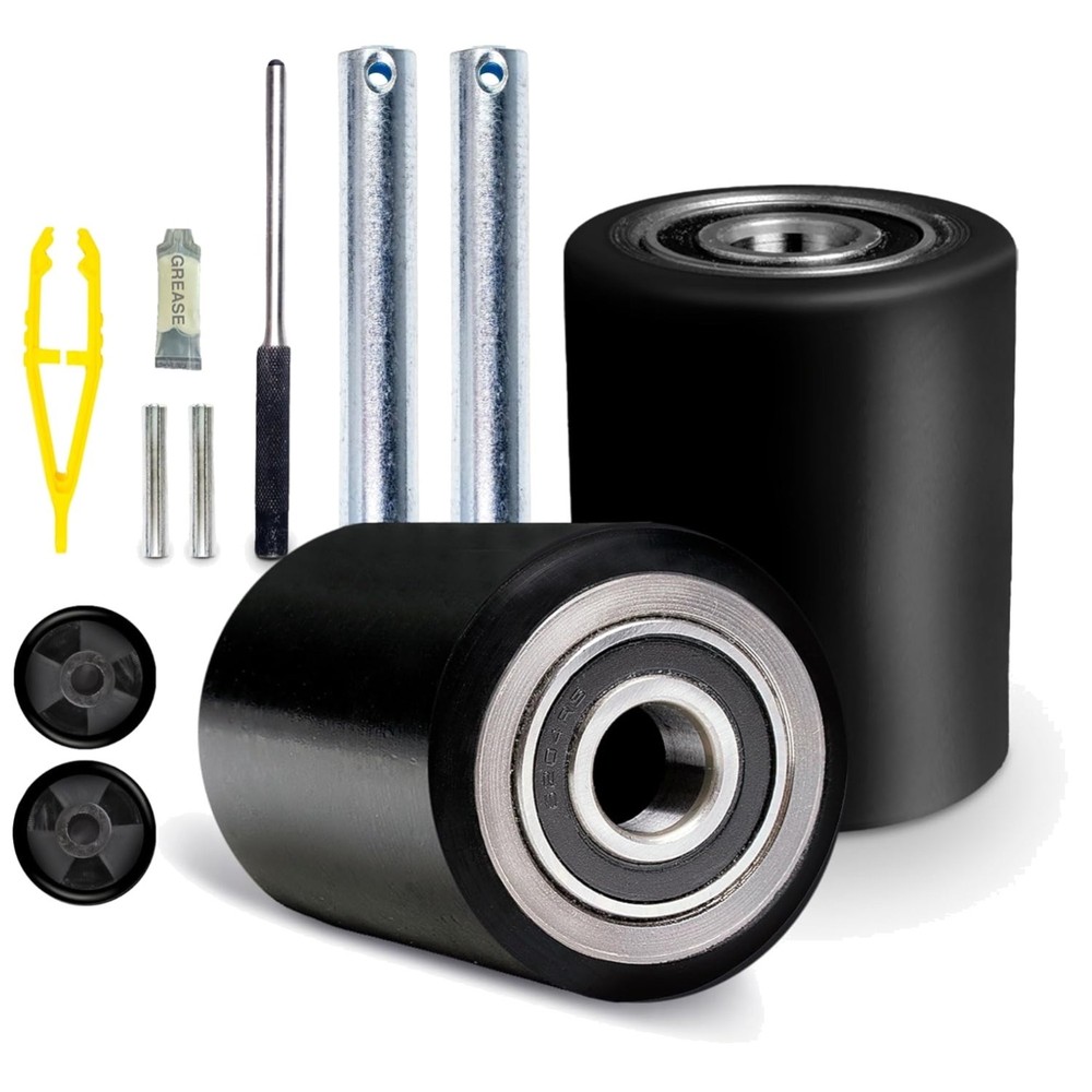 Heavy-Duty Pallet Jack Replacement Wheels Set