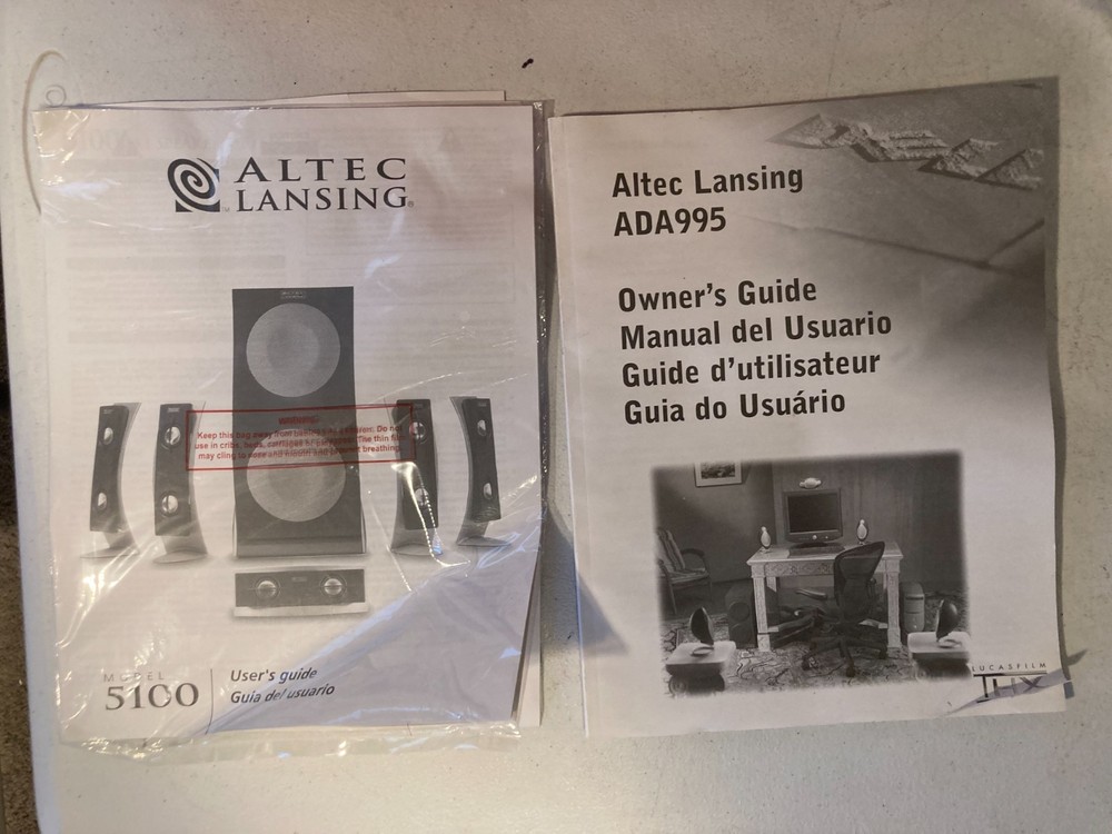 Altec Lansing ADA995 4-Piece Computer Speakers New Open Box UNTESTED