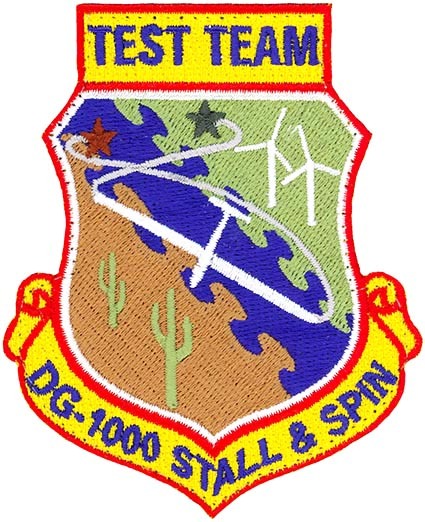 USAF 773rd TEST SQUADRON - DG-1000 STALL & SPIN TEST TEAM - ORIGINAL VEL PATCH