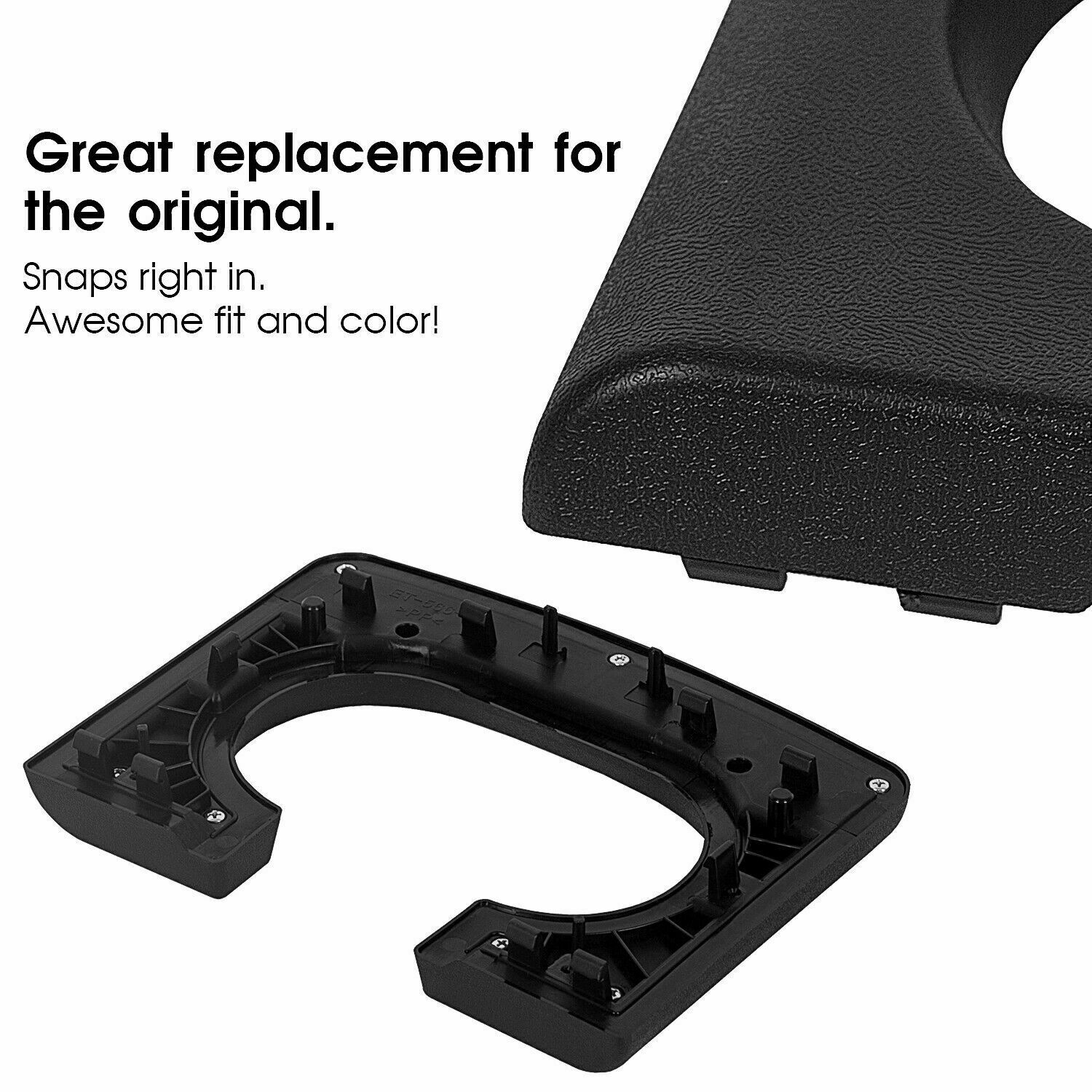 For Ford F150 2004-2014 Black Center Console Cup Holder Armrest Cover Pad Trim