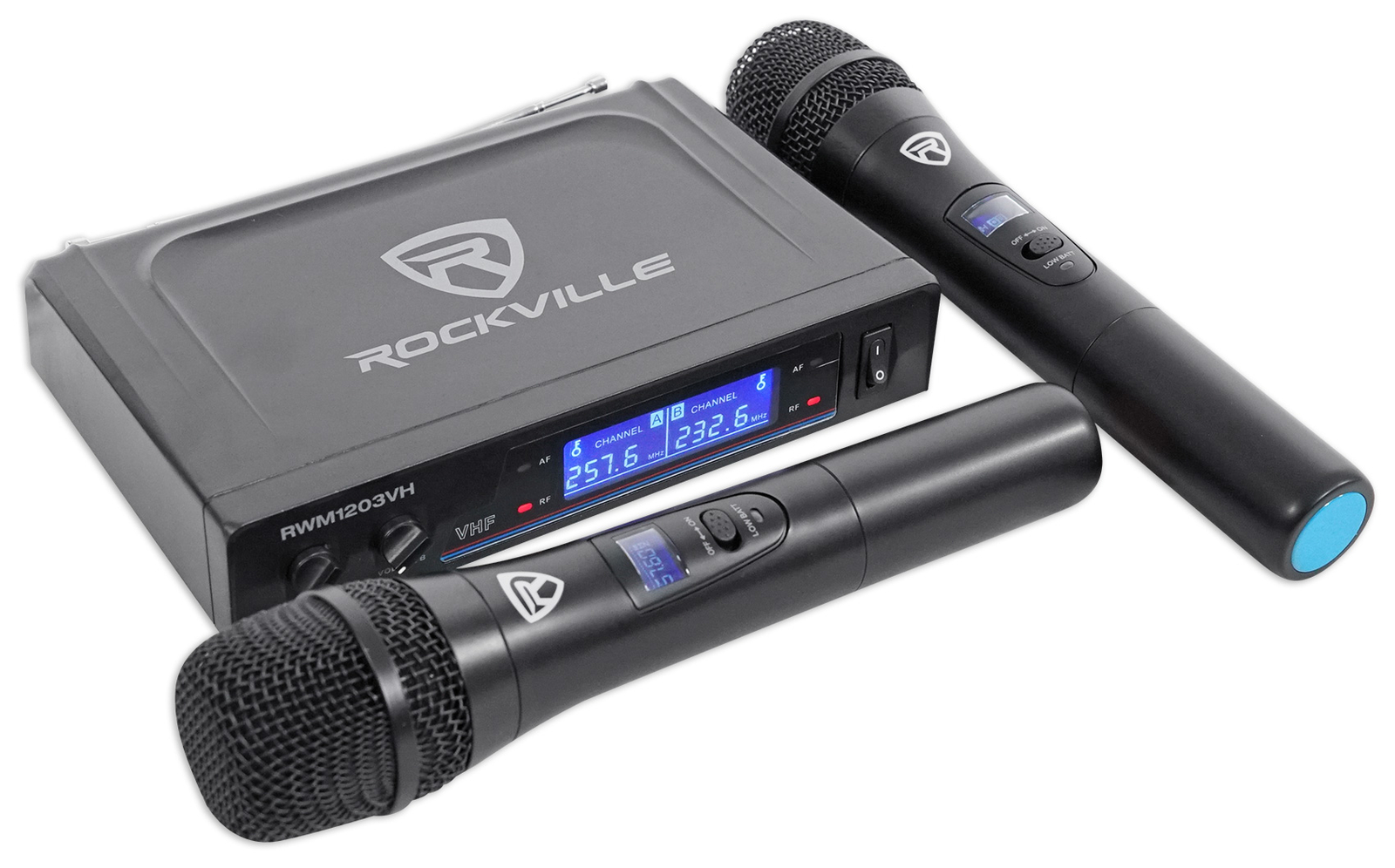 Rockville Dual 8" Phone/ipad/Laptop Youtube Karaoke Machine/System+Wireless Mics