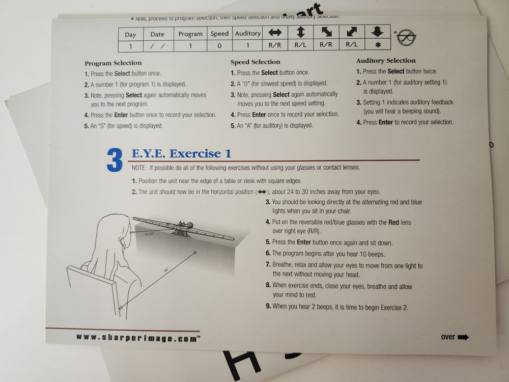 E.Y.E. Total Vision Workout System - Sharper Image (Disc And Instructions Only)