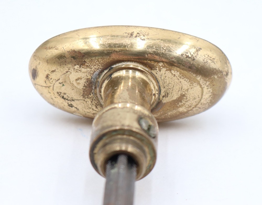 Pair of Reclaimed Cast Brass Oval Entry Door Knobs