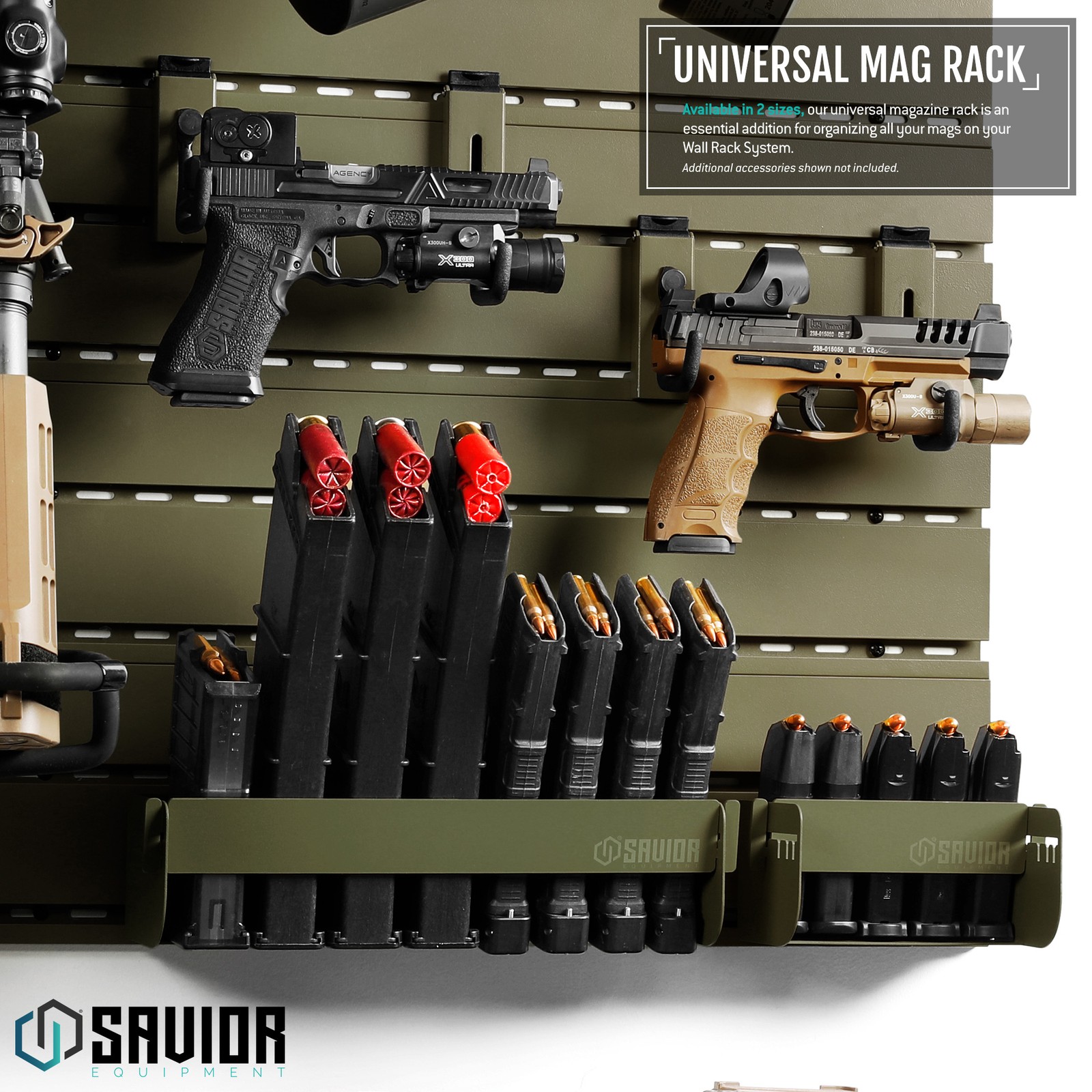 [SAVIOR] Wall Rack System Pistol/Rifle Gun Magazine Rack Mount Hook Organizer